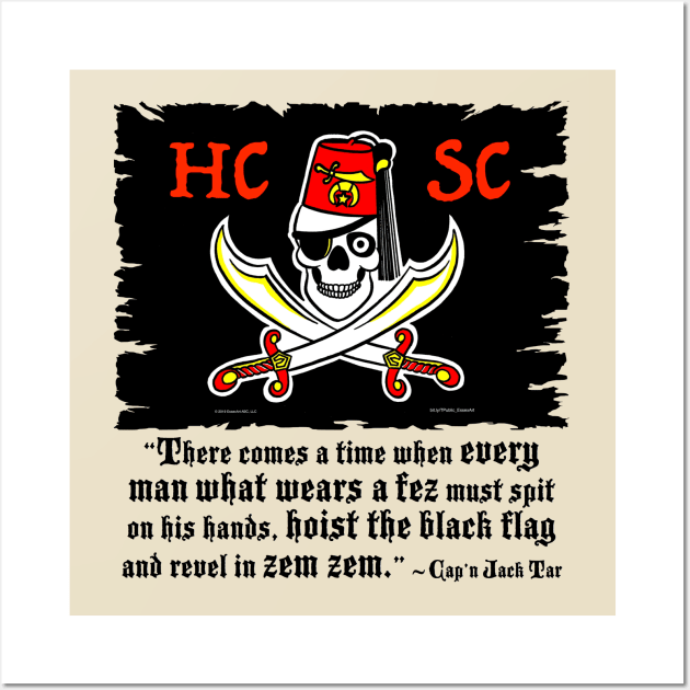 HCSC Jolly Roger & Cap'n Jack Tar Quote Wall Art by EssexArt_ABC